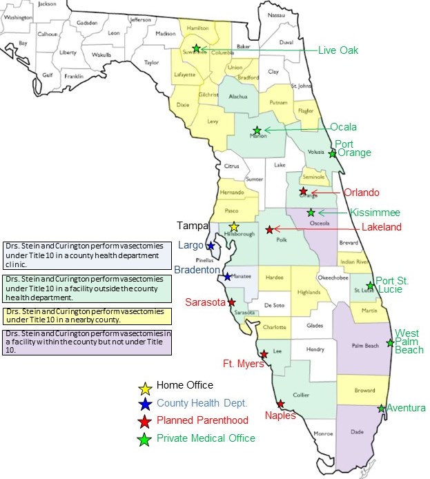 Vasectomy Services at Florida County Health Depts